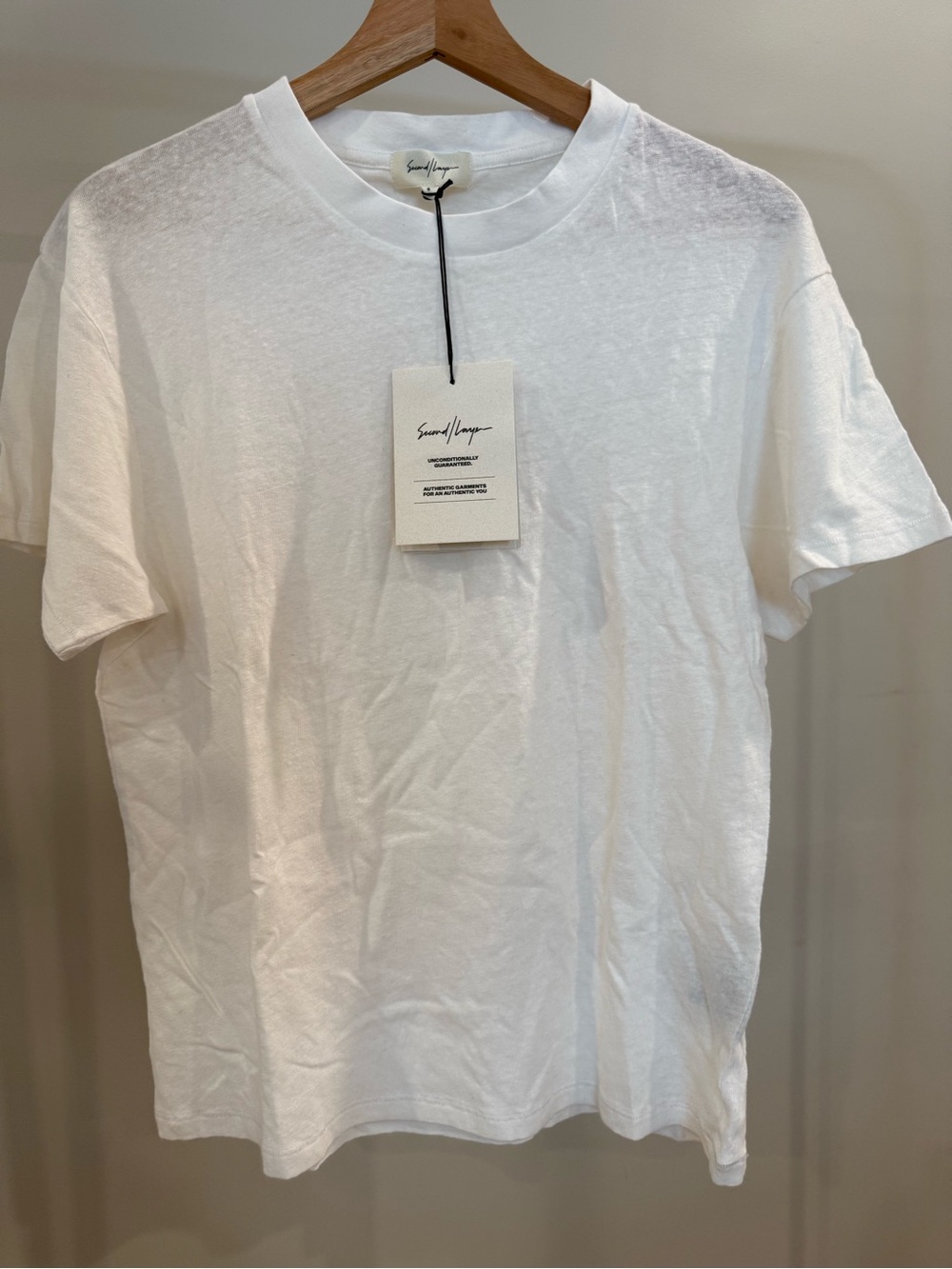 Sandy Liang White Short Sleeve Crewneck Tee